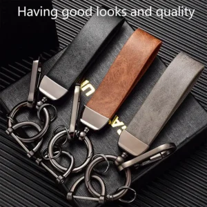 High-end Retro PU Keychain