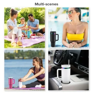 40oz powder coated drum-gold color by engraving