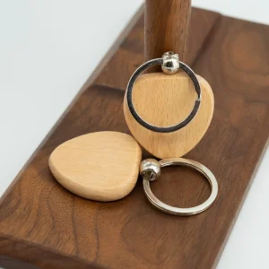 wood keychain heart shape