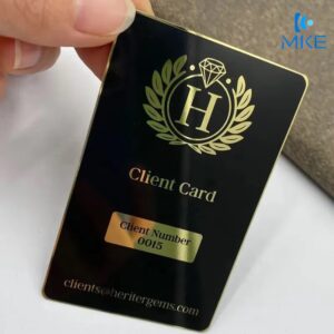 copper material Business Card Black