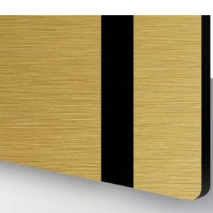 SIGNAGE 15.6" X 1" BRUSHED BRASS (1/16) (FOR FLOOR SIGNAGE)